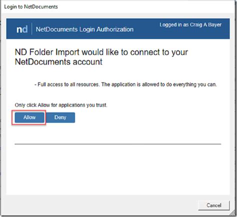 netdocuments folder import.